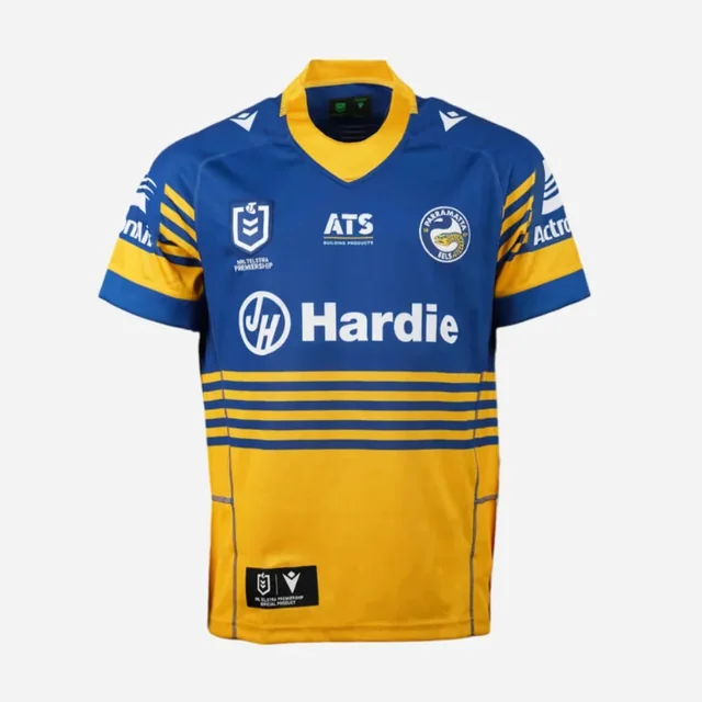 The Parramatta Eels blue and gold home jersey