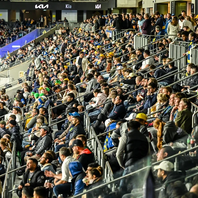 Eels fans watching from the stands